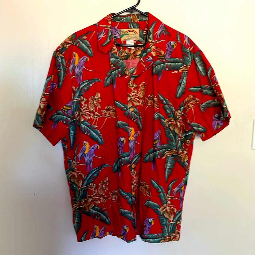 Cotton Magnum PI Jungle Bird Shirt XL Red